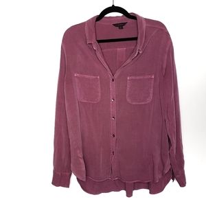 Rock & Republic Pink Button Down Blouse XL